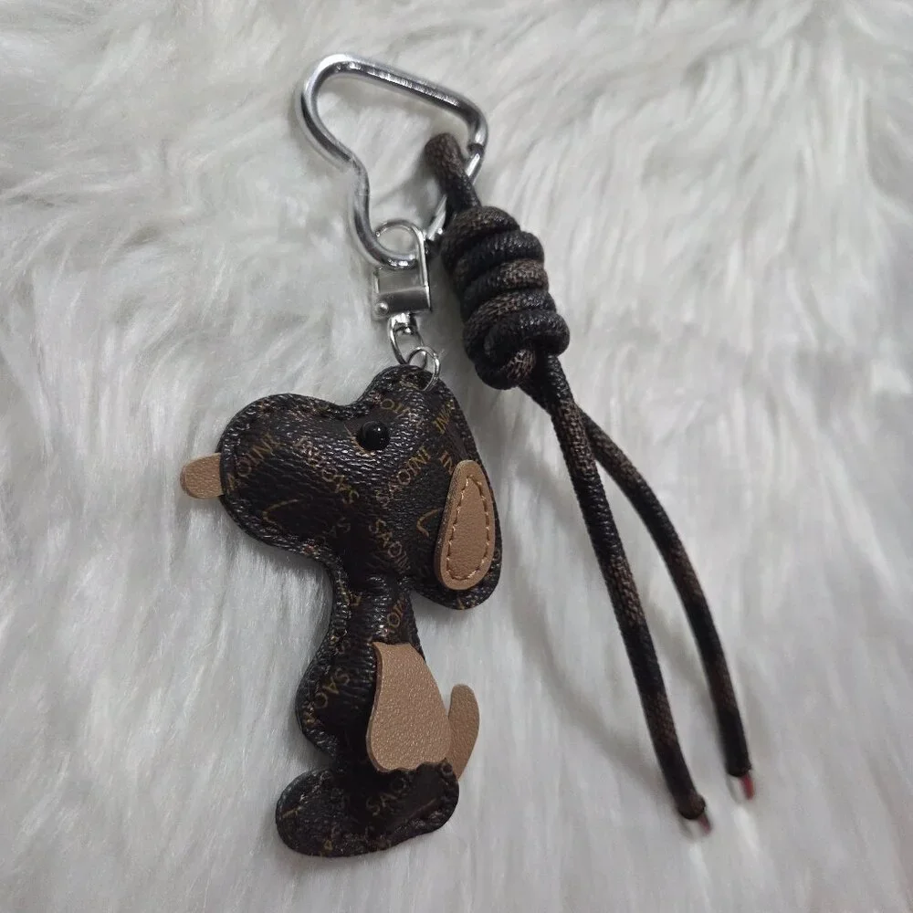 Peanuts Snoopy Faux Leather Keychain